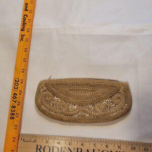 Vintage 1950s faux pearl clutch